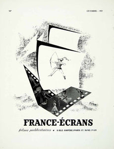 1957 Ad France-Ecrans Ship Robin Hood Commercial Advertising French Rue VEN1