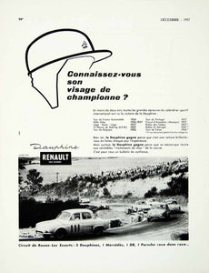 1957 Ad Dauphine Renault Pari French Tour Mille Miles Rallye Tulipes Racing VEN1