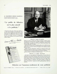 1957 Ad Selection du Reader's Digest Jean Maurice Firino Martell Cognac VEN1