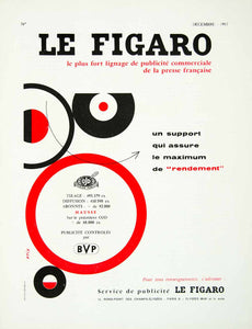 1957 Ad Figrao BVP French 14 Rond-Point Champs-Elysees Fifties Vintage VEN1