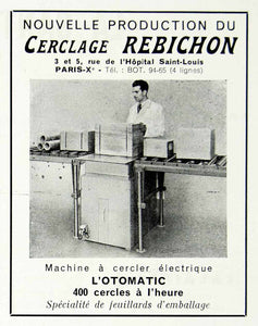 1957 Ad Cerclage Rebichon L'Otomatic Strapping Wrapping Automatic Line VEN1
