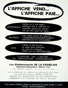 1958 Ad Panzani Pasta Sauce French Chef De La Vasselais Herve Morgan VEN1