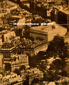 1957 Ad Regie-Presse Historic Aerial View 133 Champs-Elysees Paris Orange VEN1