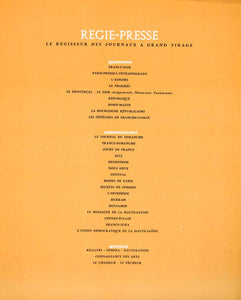 1957 Ad Regie-Presse Historic Aerial View 133 Champs-Elysees Paris Orange VEN1