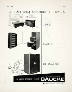 1955 Ad Bauche Furniture French Safe Furnishings Household Desk Advertising VEN2