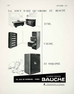 1955 Ad Bauche Furniture Rue de Richelieu Paris France French Advertisement VEN2