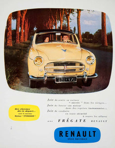 1955 Ad Renault Motor Car Vehicle French Advertisement Engine Street France VEN2