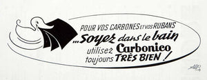 1955 Ad Carbonico Carbon French Advertisement Rubber Ducky Bath VEN2