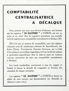 1955 Ad Le Dauphin Voiron Accounting French Business Clients Finance France VEN2
