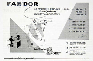 1955 Ad Far'Dor Doret Realisation La Pochette-Couleur French Advertisement VEN2