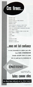 1955 Ad Cinetest Rue du Boccador Paris France French Advertising APEL VEN2