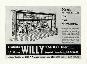 1955 Ad Willy Vander Elst Josaphat Schaerbeek Meubles Furniture French VEN2