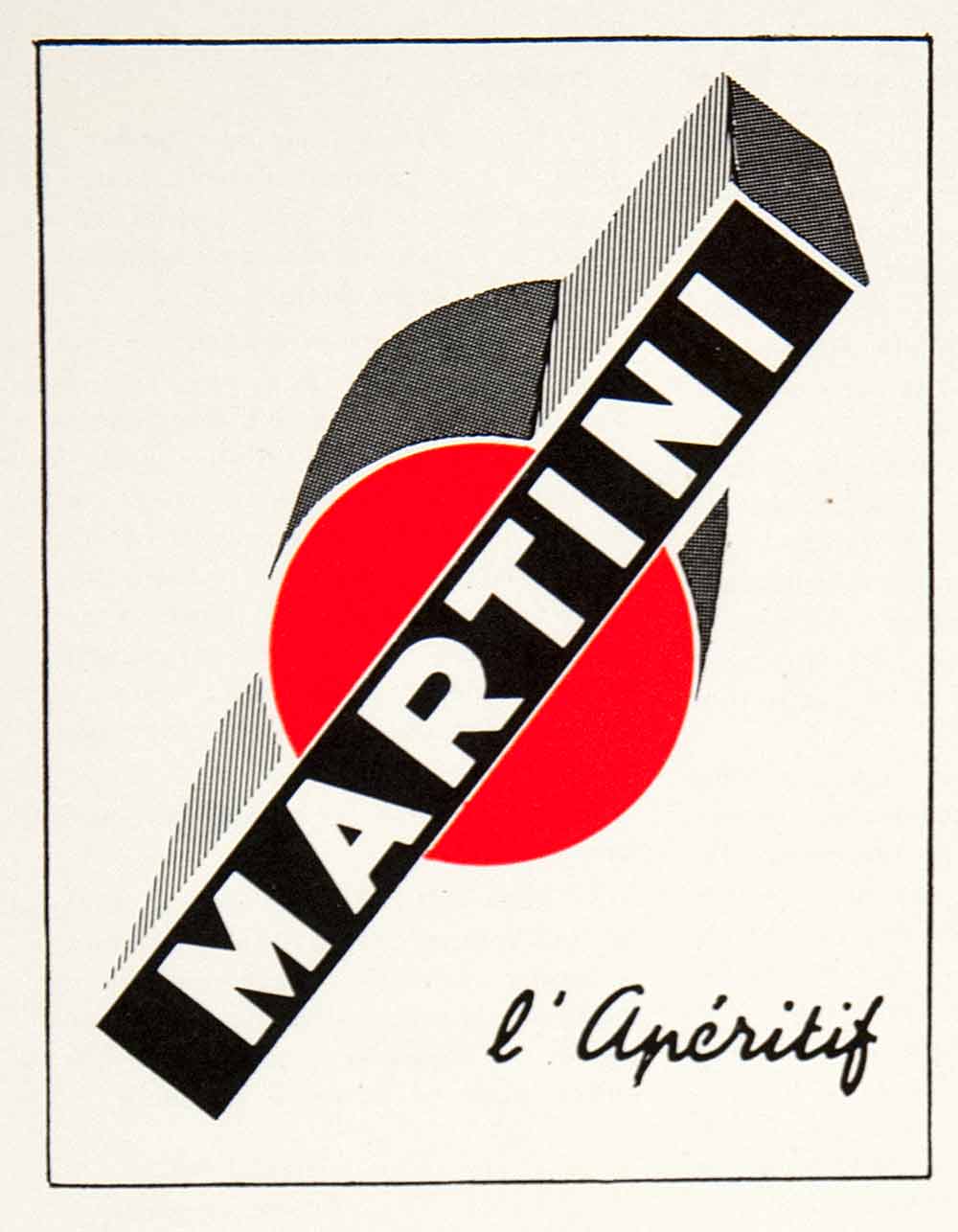 1955 Ad French France Advertising Martini l'Aperitif Wine Alcohol Drink VEN2