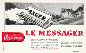 1955 Ad Le Messager Newspaper Regie-Presse French Advertising R E Walter VEN2