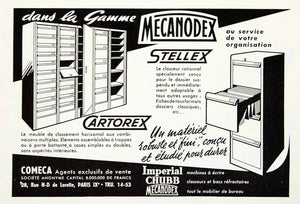 1955 Ad Mecanodex Stellex Cartorex Imperial Chubb Filing Cabinet Furniture VEN2