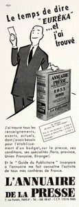1955 Ad Directory l'Annuaire de la Presse Portalis Paris France French Book VEN2