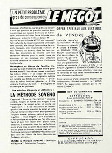 1955 Ad Le Megot Diffucado Paris France Rue Laborde French Cigarette VEN2