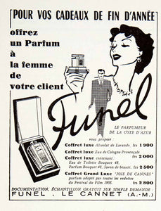 1955 Ad Funel Perfume Parfum Le Cannet French Advertising Advertisement VEN2
