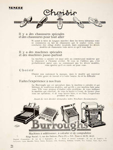 1924 Ad Burroughs Calculating Machines 1 Rue Des Italiens Paris French VEN3