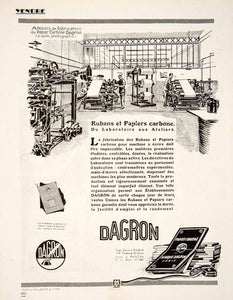 1924 Ad Dagron 154 Faubourg St-Denis Carbon Paper Typewriter Ribbons VEN3