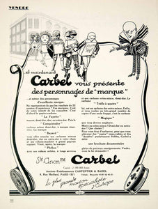 1925 Ad Carbel Badel Carpentier Typewriter Ribbon Ink Carbon Paper Bayard VEN3