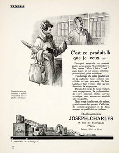 1925 Ad Joseph-Charles Advertising Agency French Shopper Grocer 9 Rue VEN3