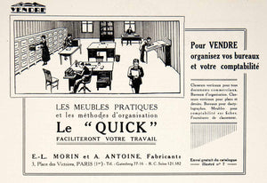 1924 Ad Morin Antoine Office Furniture Organization 3 Place Victoires Quick VEN3