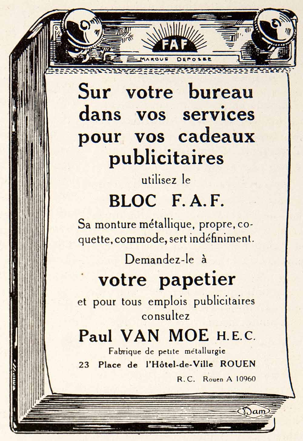 1955 Ad Ouest France Newspaper Paper French Advertising Cherbourg Caen –  Period Paper Historic Art LLC