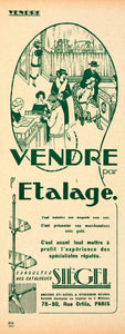 1924 Lithograph Ad Siegel Commercial Shelving Display Stockman French VEN3