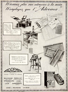 1925 Ad Adrema Addressing Machine 3 Quai Zorn Strasbourg Stamp Labels VEN3