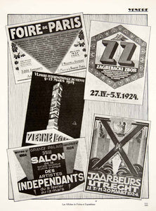 1924 Prints Fairs Exposition Poster Art French Angers Brussels Valence VEN3