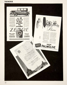 1925 Print Palmolive Soap Zebre Felix Potin French Advertising Automobile VEN3