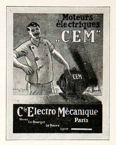 1925 Print CEM Electric Motors French Advertising Industrial Electro VEN3