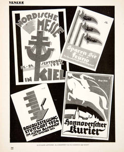 1925 Print German Advertising Bauausstewung Nordische Messe Nordic Fair VEN3