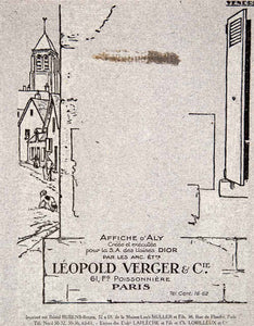 1924 Lithograph Ad Leopold Verger Aly Dior French Advertising Agency Art VEN3 - Period Paper
 - 1