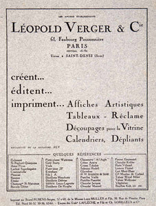 1924 Lithograph Ad Leopold Verger Aly Dior French Advertising Agency Art VEN3 - Period Paper
 - 2