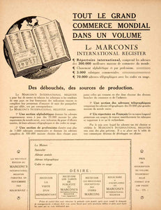 1925 Lithograph Ad Henri Courtois 3 Rue Milan International Register VEN3