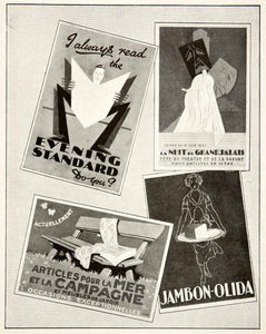 1925 Print Evening Standard Jambon-Olida Grand Palais Eric De Coulon Art VEN4