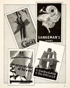 1926 Print Art Deco Exposition Chaussures Cecil Sandeman's Compagnie VEN4