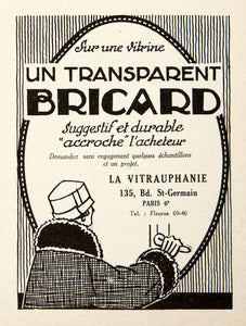 1925 Ad Vitrauphanie Bricard Transparent Sign Marketing Agency 135 St VEN4