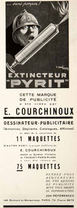 1925 Ad Artist E Courchinoux Marketing 148 Boulevard Montparnasse Paris VEN4