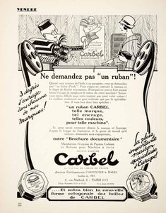 1925 Ad Carbel Carbon Ribbon Typewriter Accessories Phebus Bayard 8 Rue VEN4