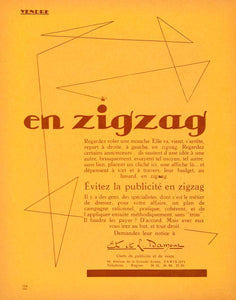 1925 Ad Etienne Damour 44 Avenue Grande-Armee Paris Advertising Agency VEN4