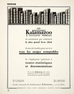 1925 Ad Kalamazoo 7 Rue Scribe Loose-leaf Accounting Record Books Ledger VEN4