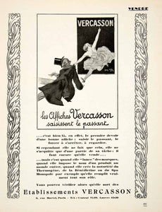 1926 Ad Vercasson Advertising 6 Rue Martel Paris Art Deco French Agency VEN4