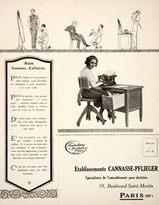 1926 Lithograph Ad Cannasse-Pflieger 19 Boulevard Saint-Martin Moderny VEN4