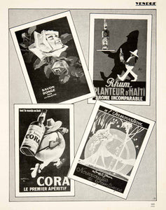 1926 Print French Art Deco Advertising Graphic Design Cora