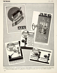1928 Print A.E.G. AEG Advertisements German Electrical Equipment Products VEN5