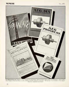1928 Print A.E.G. AEG Advertisements German Electrical Equipment Products VEN5
