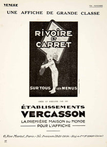 1928 Ad French Advertising Firm Etablissements Vercasson Rivoire et Carret VEN5